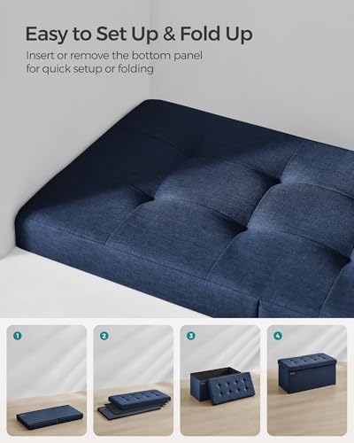 SONGMICS 30 Inches Storage Ottoman, Foldable Bench - Image 6