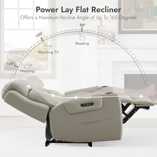 Watson & Whitely Oversized Genuine Leather Power Recliner Chair - Image 4