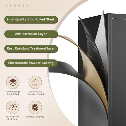 Letaya 71" H Metal Storage Cabinet - Image 6