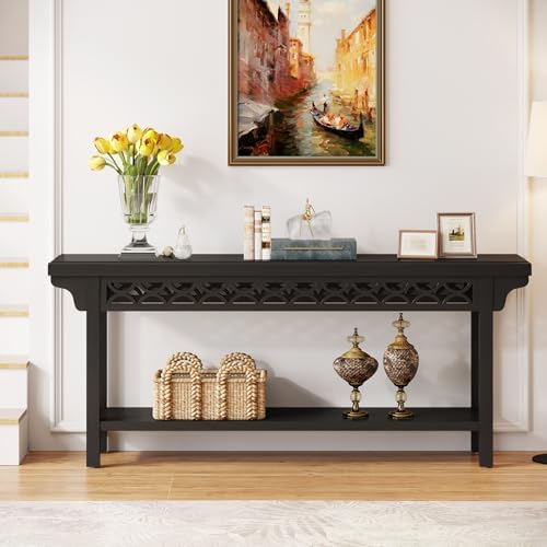 Tribesigns 70.8-Inch Solid Wood Long Console Table, Farmhouse Entryway Table - Image 5
