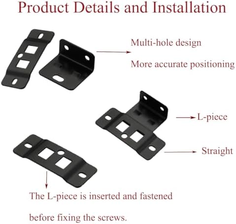 10 Pack Quick Fitting Furniture Joint Bracket, Duty Corner Brace Joint Right - Image 7