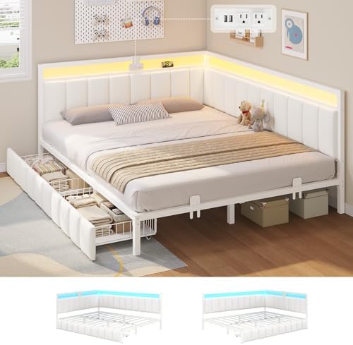 Hasuit Queen Corner Bed Frame by Hasuit