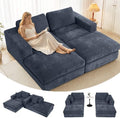 Oversized Double Chaise Lounge Chair, Cloud Boneless Sofa Bed by Mifnas