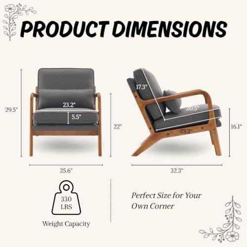 Karl home Mid-Century Modern Accent Reading Chair - Image 2