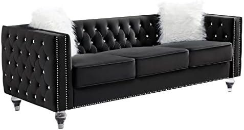 Mikibama Velvet 3 Seater Sofa Couch by Mikibama