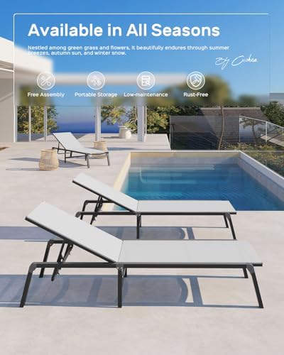 Ciokea Aluminum Chaise Lounge Ourdoor - Image 6
