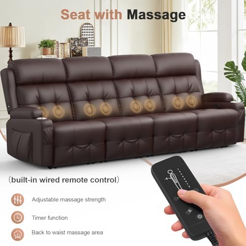 Reclining Loveseat Sofa, RV Loveseats Recliner Sofas Wall Hugger, Double - Image 4