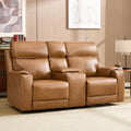 CANMOV Genuine Leather Power Recliner Loveseat by CANMOV