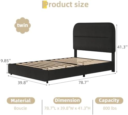 HOMBCK Twin Bed Frame - Image 2
