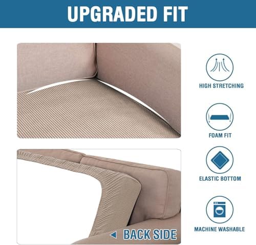H.VERSAILTEX Super Stretch Individual Seat Cushion Covers Sofa Covers Couch - Image 6