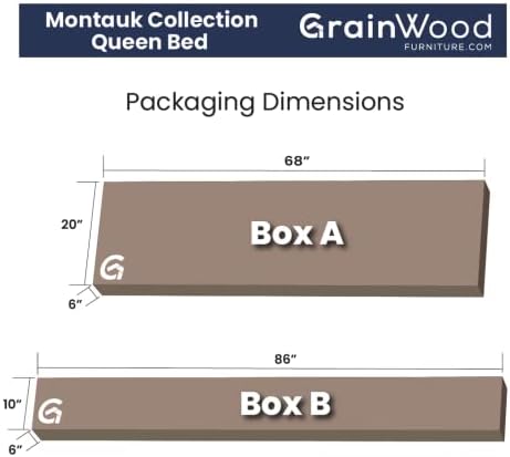 Grain Wood Furniture Montauk Solid Wood Bed, Queen Size, Farmhouse Black - Image 6