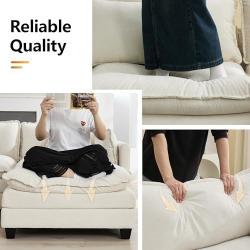 113'' V Shaped Sectional Cloud Couch, Modular Sofas - Image 4