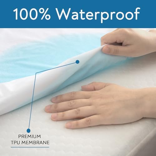Full Size Mattress Protector Waterproof, Absorbent Fitted Sheet - Image 2