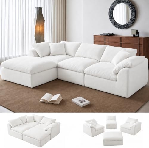 110" Boneless Cloud Couch Sectional by YEFLIXVRAU-HomeComfort
