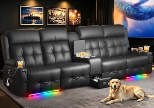 RV Loveseat Recliner Sofa, Home Theater Seating by TOMOSLTER