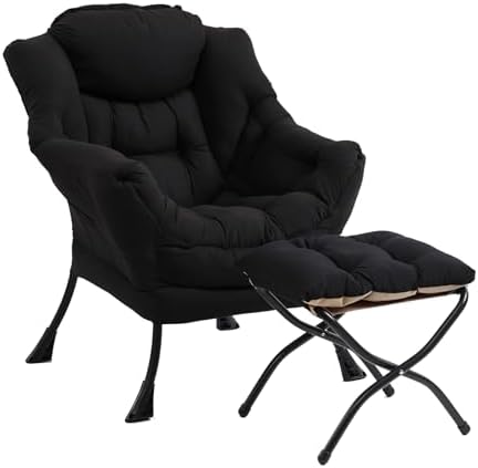 Furlide Lazy Chair with Ottoman, Soft Comfy Chair by Furlide