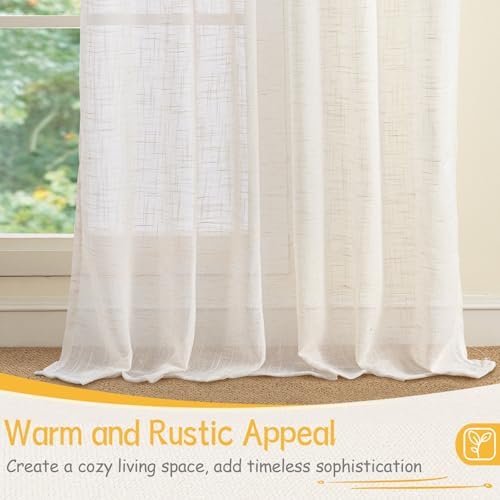 YoungsTex Extra Long Linen Curtains 102 Inch Length - Image 5
