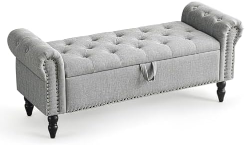Furniliving 51” Bedroom Bench, End of Bed Bench by FurnilivingFurnitureforHome