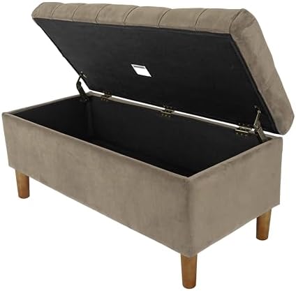 HomePop 40" Ainsley Button Tufted Storage Bench - Image 7