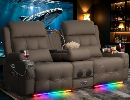 Home Theater Seating, Power Loveseat Recliner Sofa by TiooiiReclinerSofa