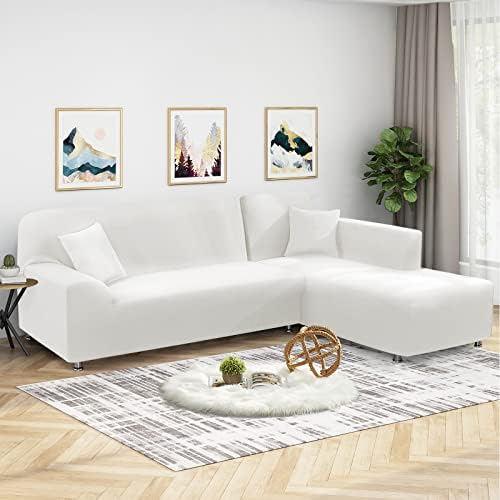 KinCam Sectional Couch Covers Stretch L Shape Sofa Covers - Image 5