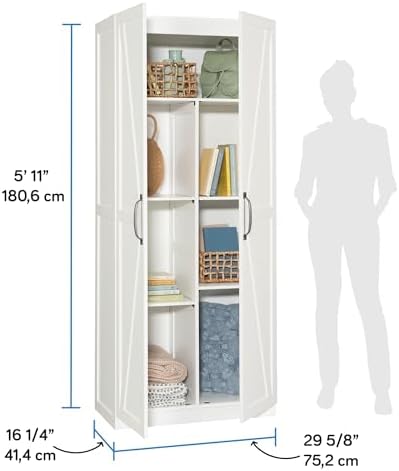Sauder HomePlus Farmhouse Multipurpose Storage Cabinet Tall Pantry - Image 3