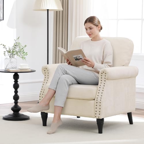 Accent Chair Set of 2 for Living Room Modern Mid Century Reading Chair Armchair - Image 6