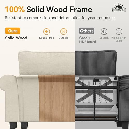 SUNSHINE VALLEY 150" Oversized Modular Sectional Couch L Shaped Living Room - Image 7