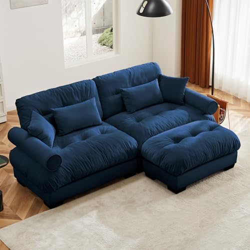 94" Modular Sectional Sofa, Velvet Upholstered Couches by Wunlerlant
