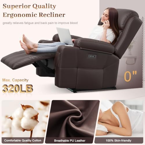 Reclining Loveseat Sofa, RV Loveseat Recliner Wall Hugger Couch, Home Theater - Image 3