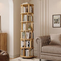 Rotating Bookshelf, 6 Tier Solid Wood Bookshelf Tower by IUNVR