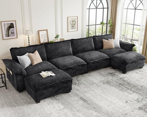 KKL 155" Sectional Couches for Living Room, U-Shaped Modular Sectional Sofa by KKLHome