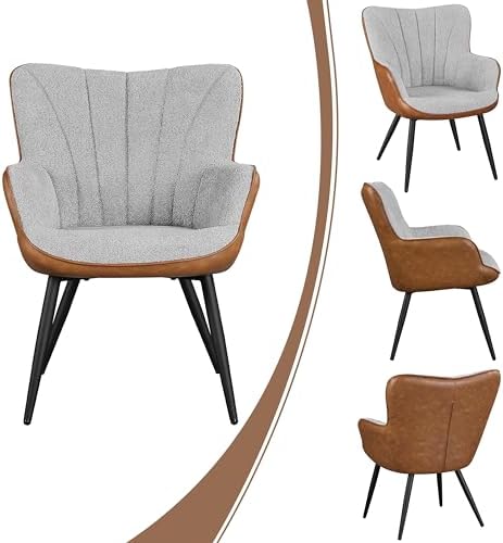 Yaheetech Accent Chairs Set of 2, Upholstered Armchairs - Image 6