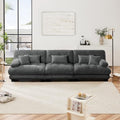 Modular Sectional Sofa for Living Room, 3 Seater Grey Large Sectional Couches by Wunlerlant