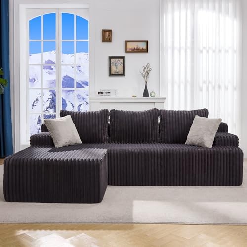 Hobestluk Boneless Couch Modular Sectional Sofa L-Shape Lounge Cloud Couch by YourHomeDeservesMore