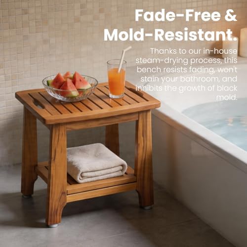 NNN 21" Standard Teak Shower Bench - Image 6