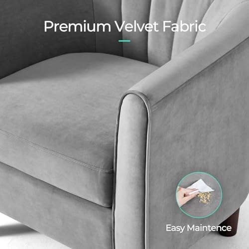 LINSY Accent Chair with Ottoman, Modern Barrel Chair Small Armchair Reading - Image 3