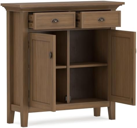 SIMPLIHOME Redmond 36" Cabinet in Rustic Natural Aged Brown - Image 4