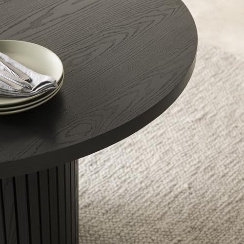 Transformer Table Solid Wood Extendable Round Dining Table Set - Image 5