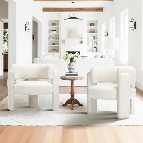 COLAMY Modern Accent Chair, Upholstered Barrel Chair by COLAMYHOME