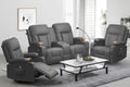 YONISEE Living Room Furniture Set, Loveseat Recliner and 2PC Massage Recliner by ADDEASETOYOURDAYALLINYONISEE