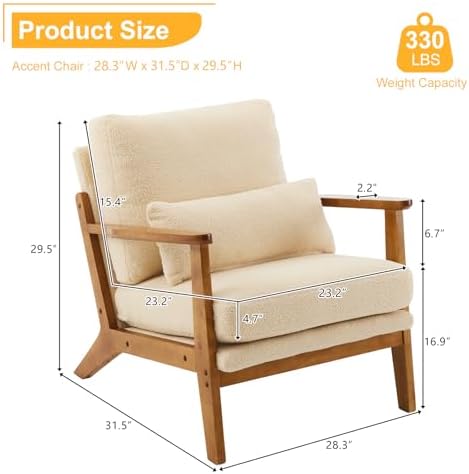 Karl home Mid-Century Lounge Accent Chair - Image 2