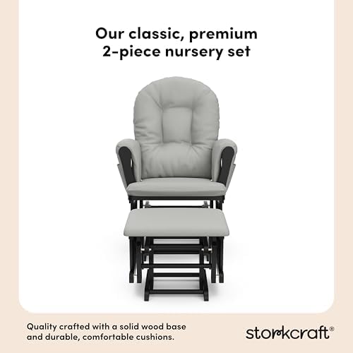 Storkcraft Premium Hoop Glider & Ottoman - Image 4