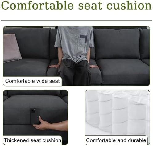 122.8" Large Sectional Couches for Living Room - Image 3
