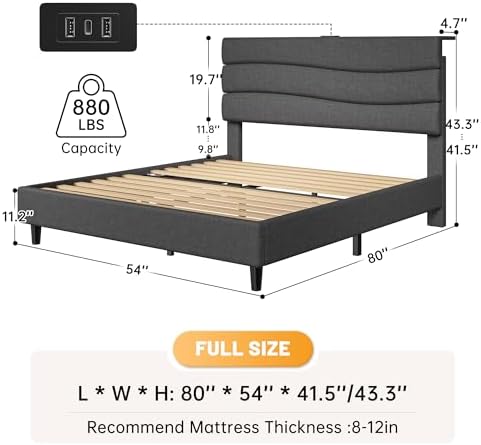 EnHomee Full Upholstered Bed - Image 2