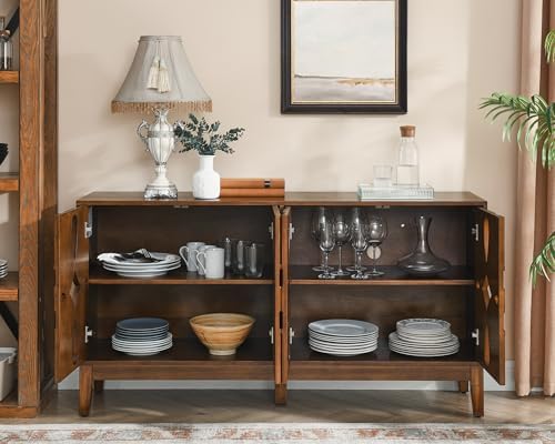 LKTART 60" Mid Century Modern Sideboard Buffet, Credenzas Storage Cabinet - Image 4
