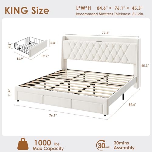 Garvee King Size Bed Frame - Image 2