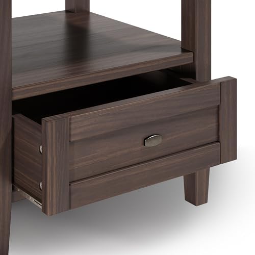 SIMPLIHOME Warm Shaker 20" End Tables in Warm Walnut Brown - Image 5