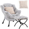 Lazy Chair with Ottoman, Comfy Reading Chair by HomeEastllyHome