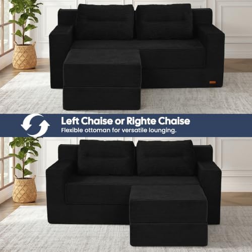 COMAX Futon Sofa Bed, Convertible Sofa Bed, Folding Boneless Couches - Image 4